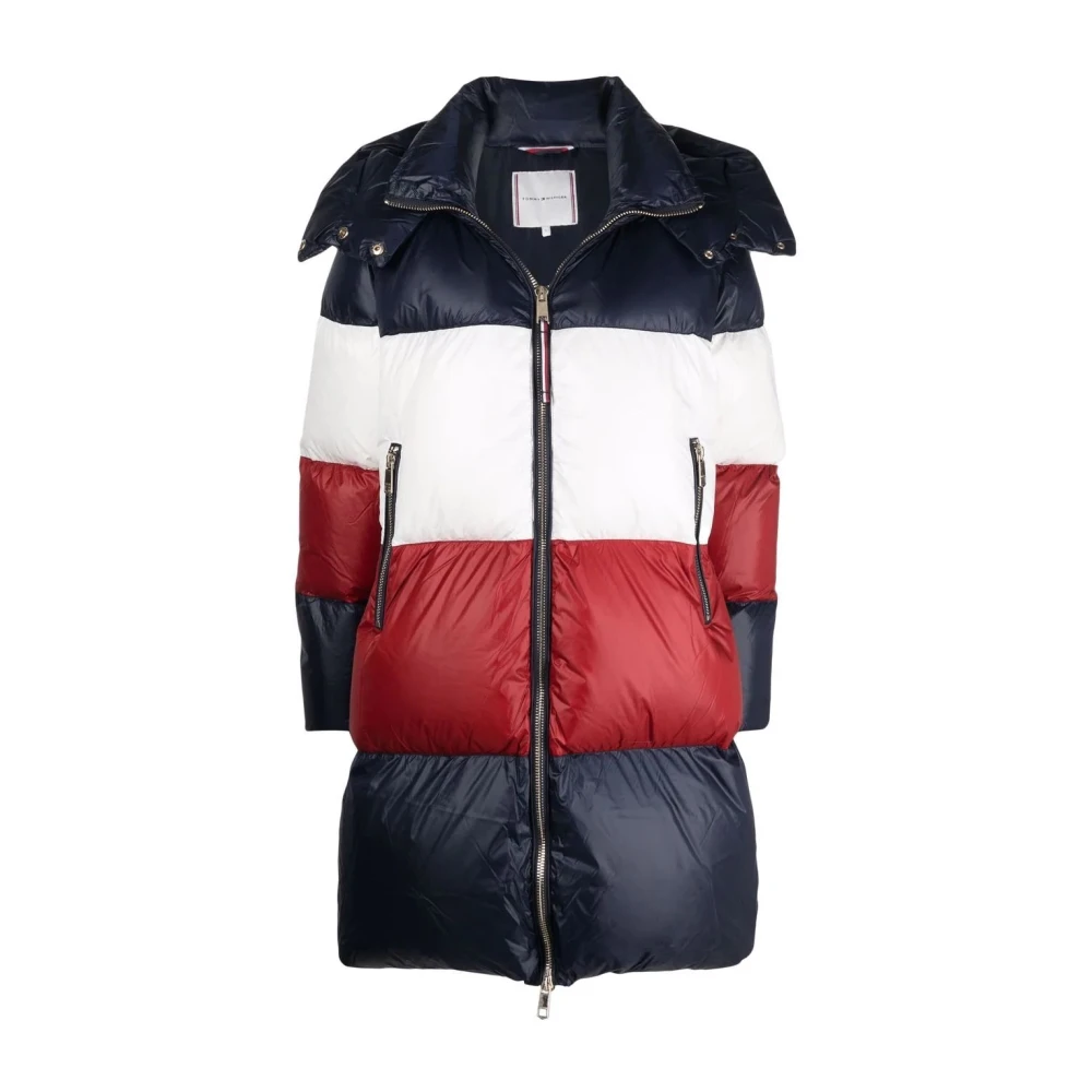 Tommy Hilfiger Blauwe Polyester Jas Ww0Ww3280401X Multicolor Dames