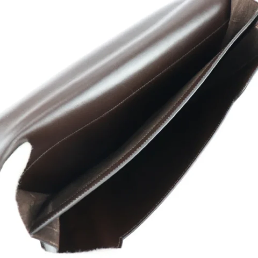 Hermès Vintage Pre-owned Leather clutches Brown Dames