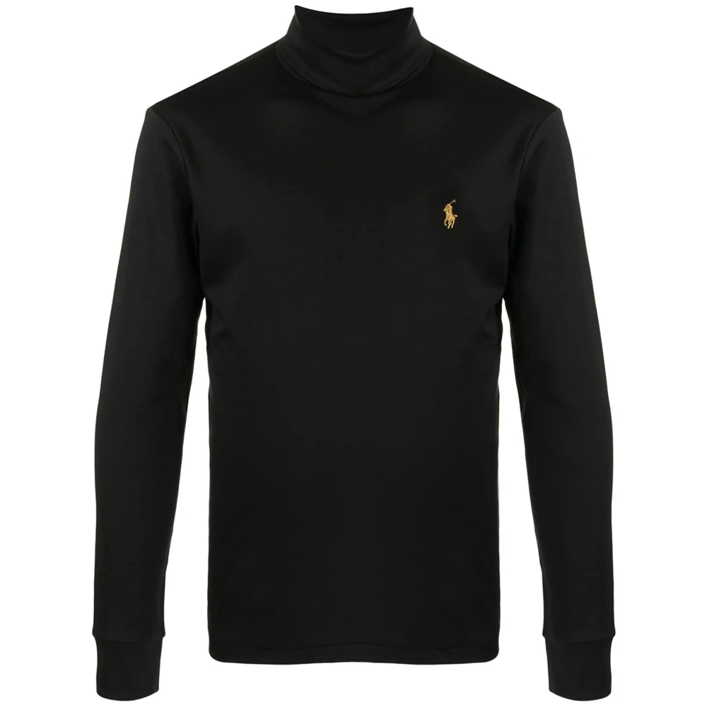 Polo Ralph Lauren Men's Black Cotton Rollneck Jumper - Turtlenecks - 2XL - Knitwear