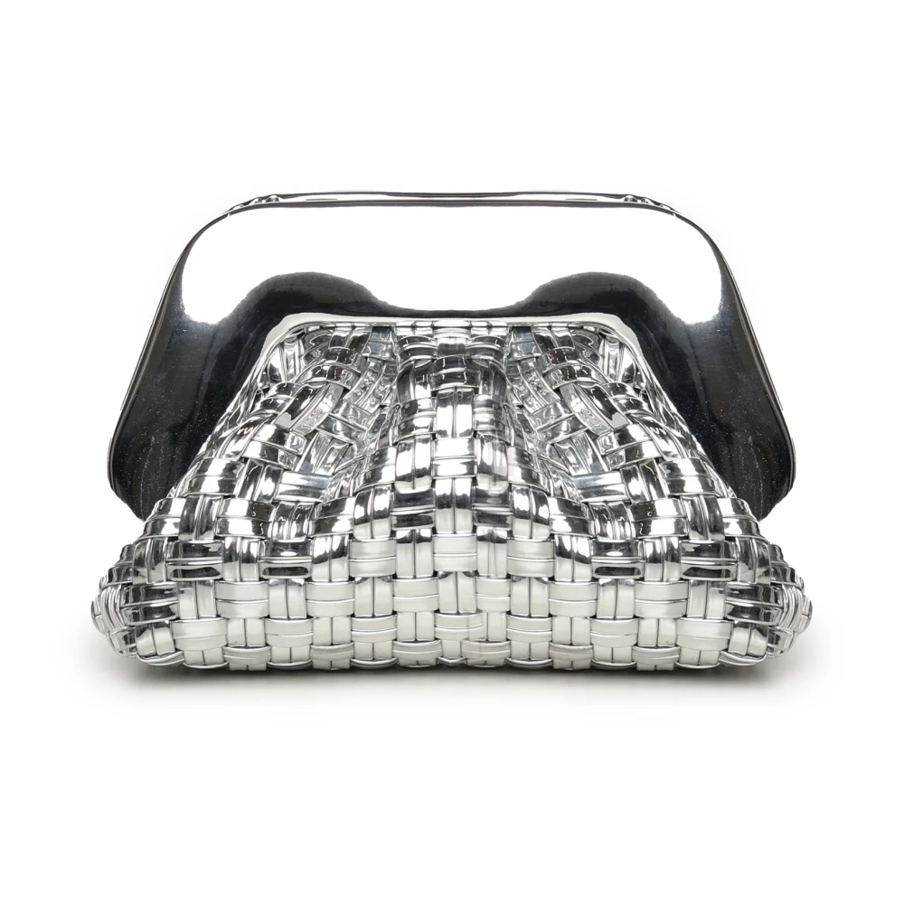 THEMOIRè Zilveren Schoudertas met Magneetsluiting Gray Dames