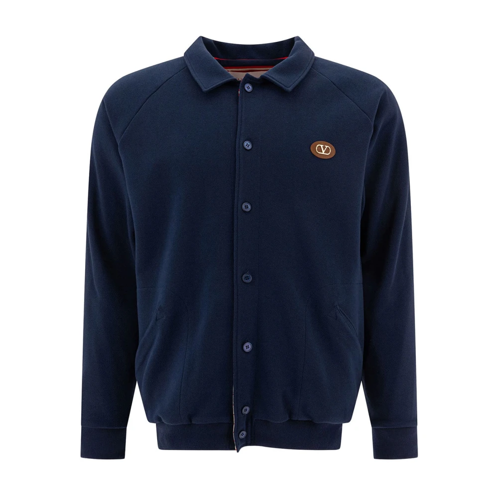 Valentino Garavani Men's Blue Stylish Sweatshirt With Unique Design