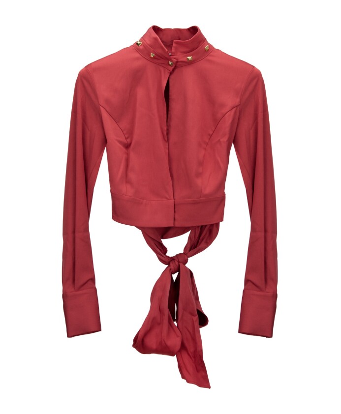 gold-button-high-collar-blouse