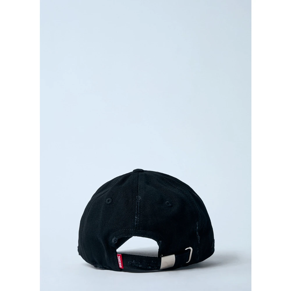 Diesel Logo Baseballpet met Verstelbare Band Black Heren