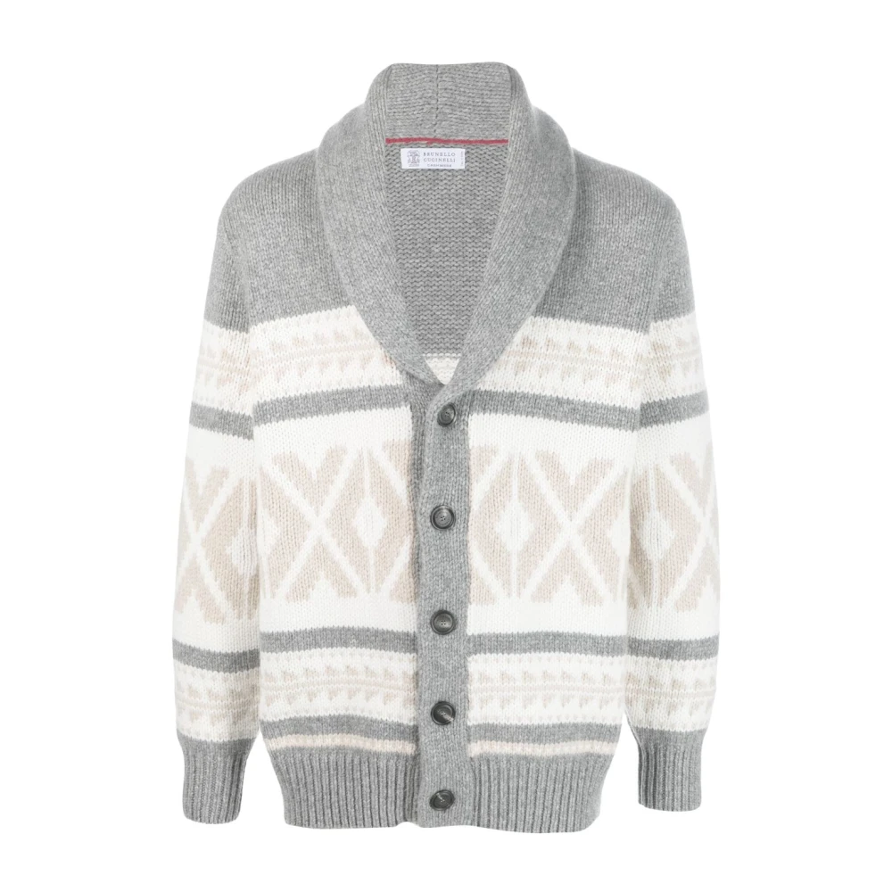 BRUNELLO CUCINELLI Lichtgrijze Sweaters Gray Heren