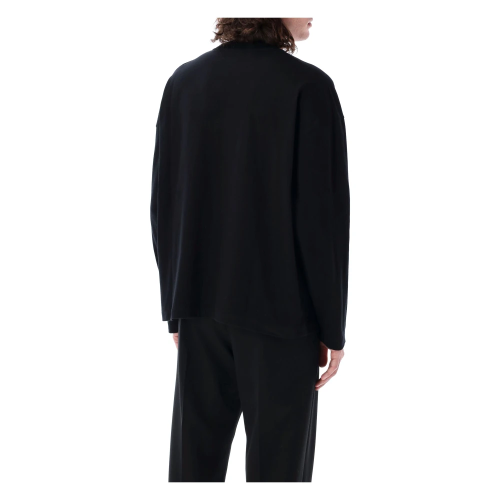 Jil Sander Zwart Logo T-shirt Oversized Stijl Black Heren