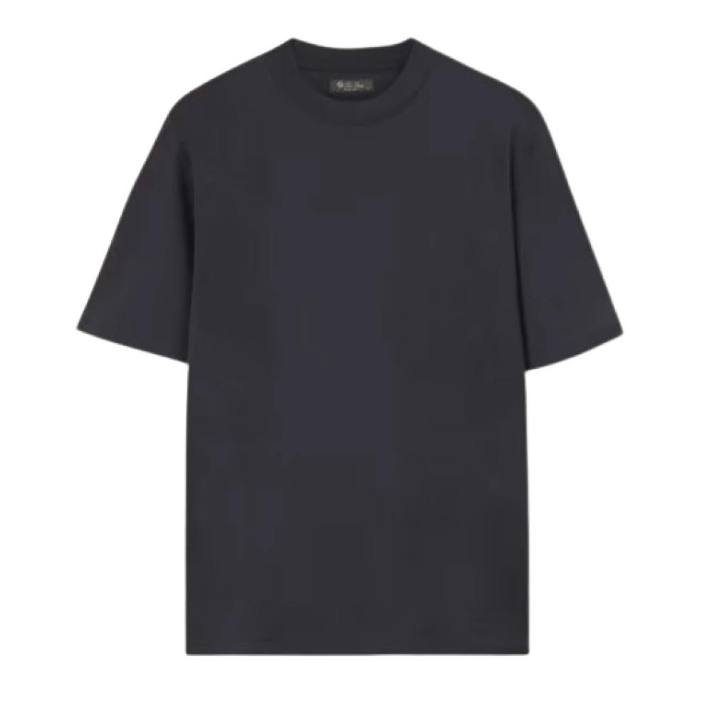 Loro Piana Zachte Blauwe Katoenen T-shirt Blue Heren
