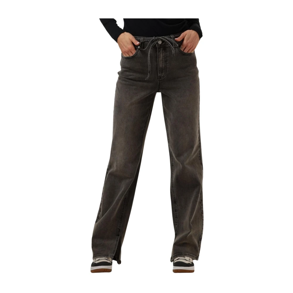 Y.A.S Grijze Wide Jeans voor veelzijdige stijl Gray Dames