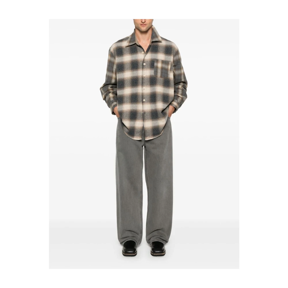 Our Legacy Wijde Pasvorm Aluminium Tint Jeans Gray Heren