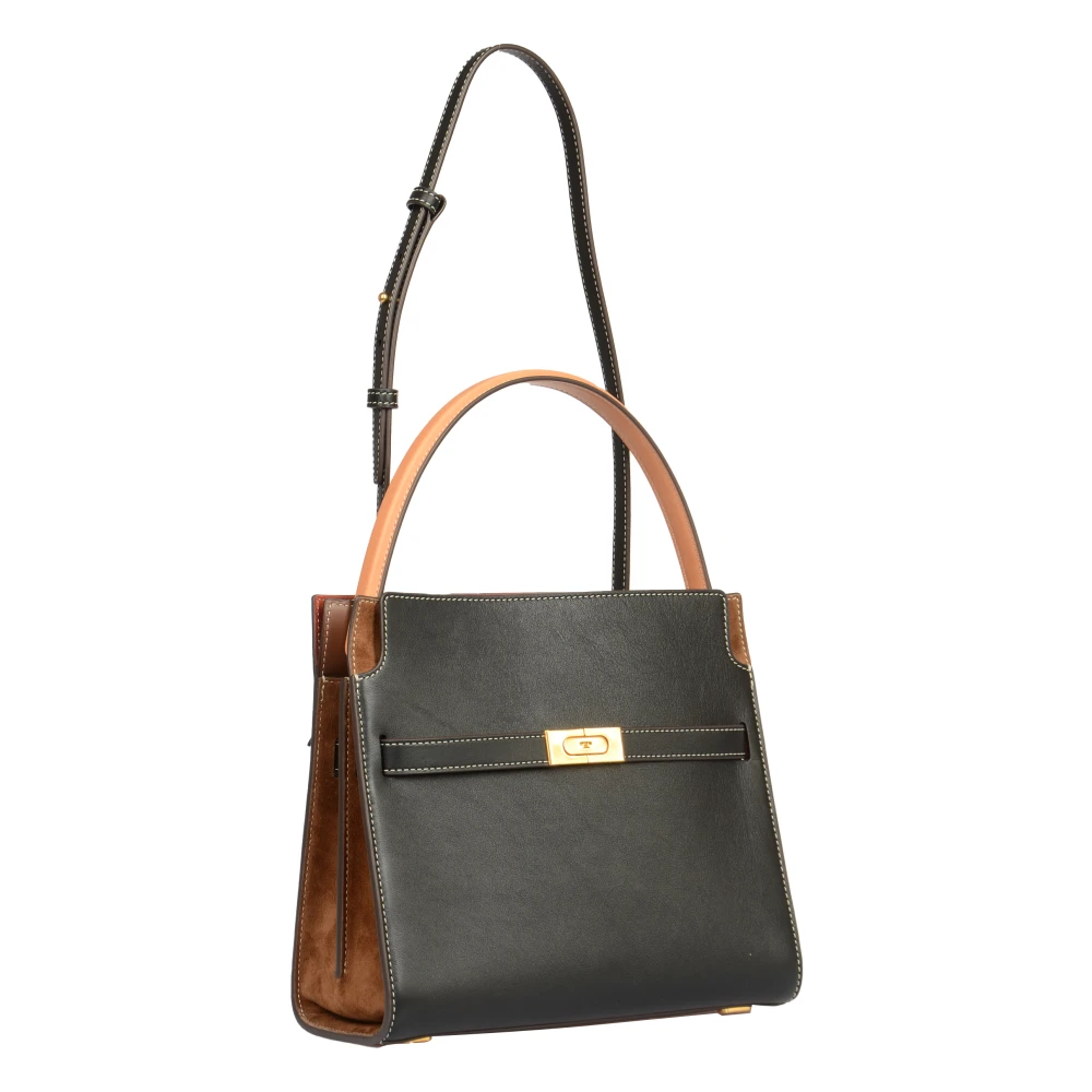 TORY BURCH Zwarte Dubbele Tas voor Vrouwen Black Dames