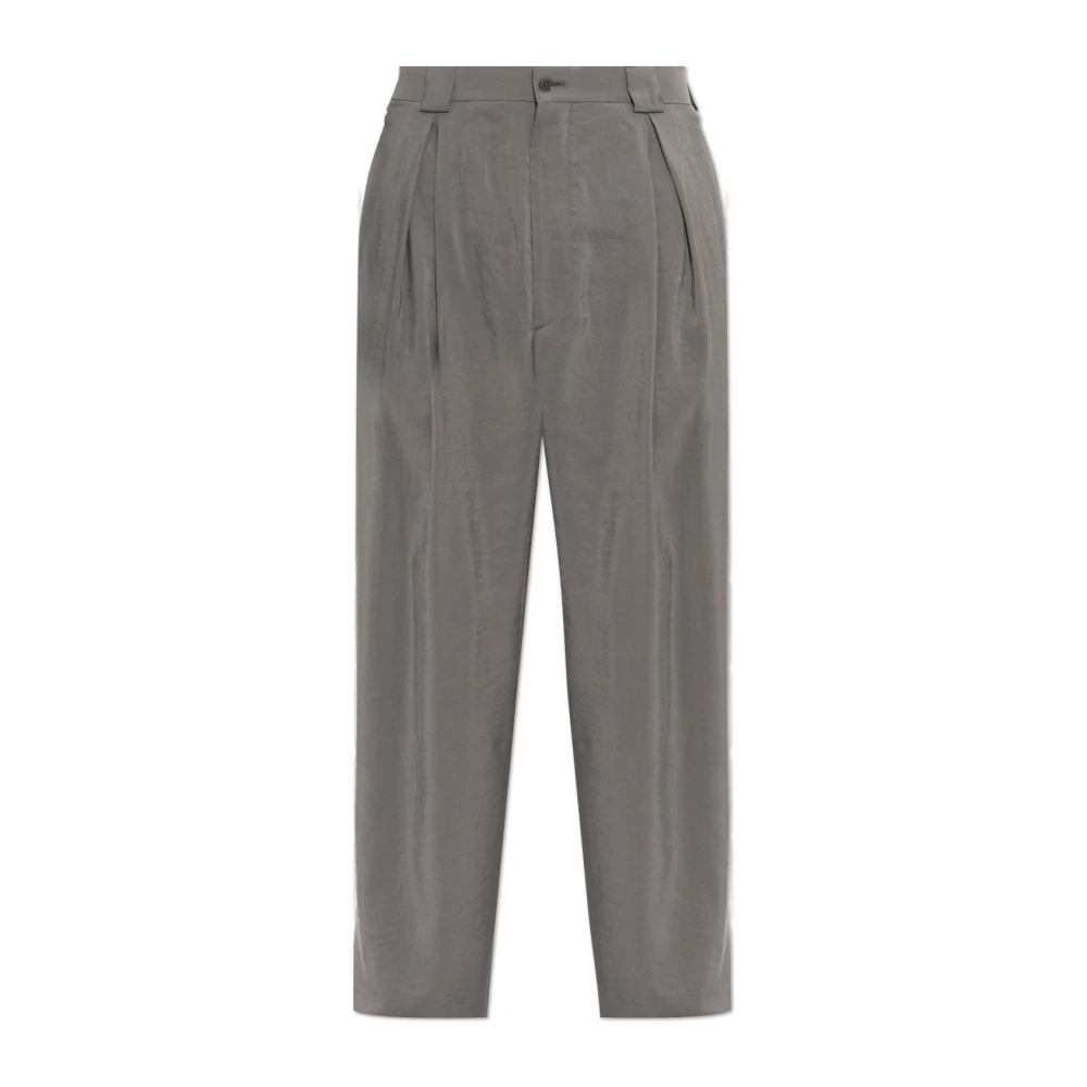 Giorgio Armani - Pantalones De Seda - Trousers - Hombre - Gris - M