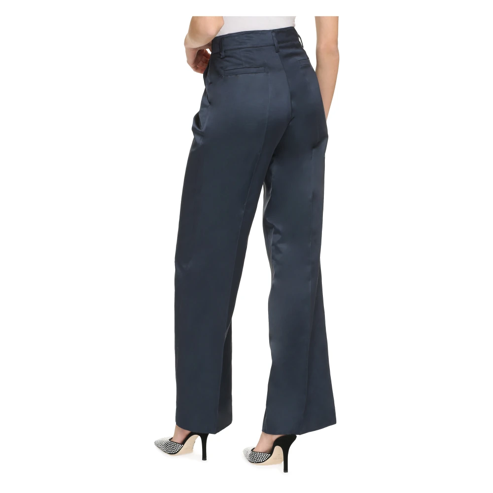 P.a.r.o.s.h. Satijnen Broek met Zakken Blue Dames