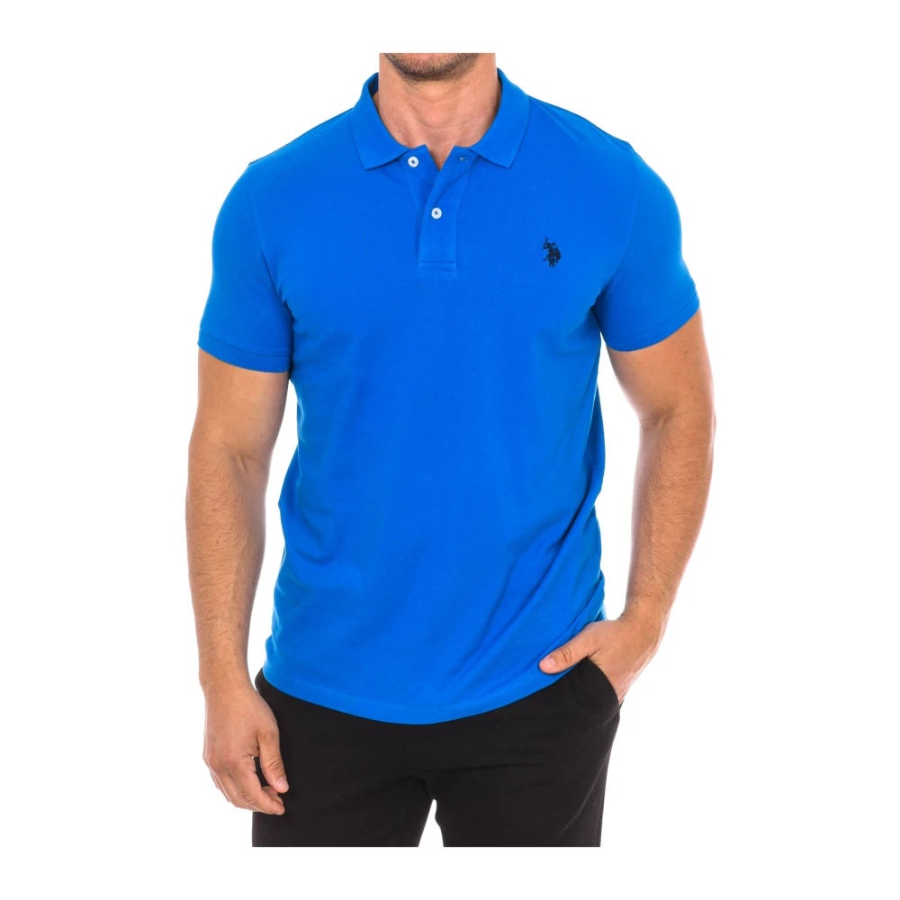 U.s. Polo Assn. Homme Bleu Tops, Taille: M Polo À Manches Courtes