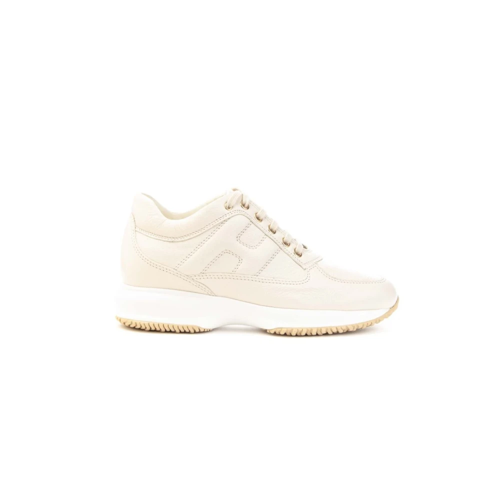Hogan Women's Beige Sneakers, 6 1/2 Uk, Interactive Trainers