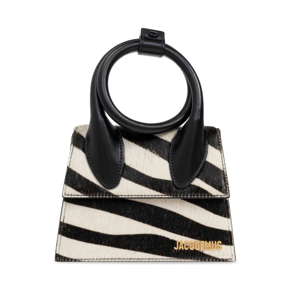 Jacquemus Zebra Print Schoudertas Black Dames