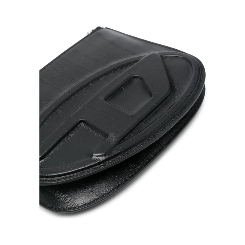 Diesel Zwarte Schoudertas met Ritssluiting Black Dames