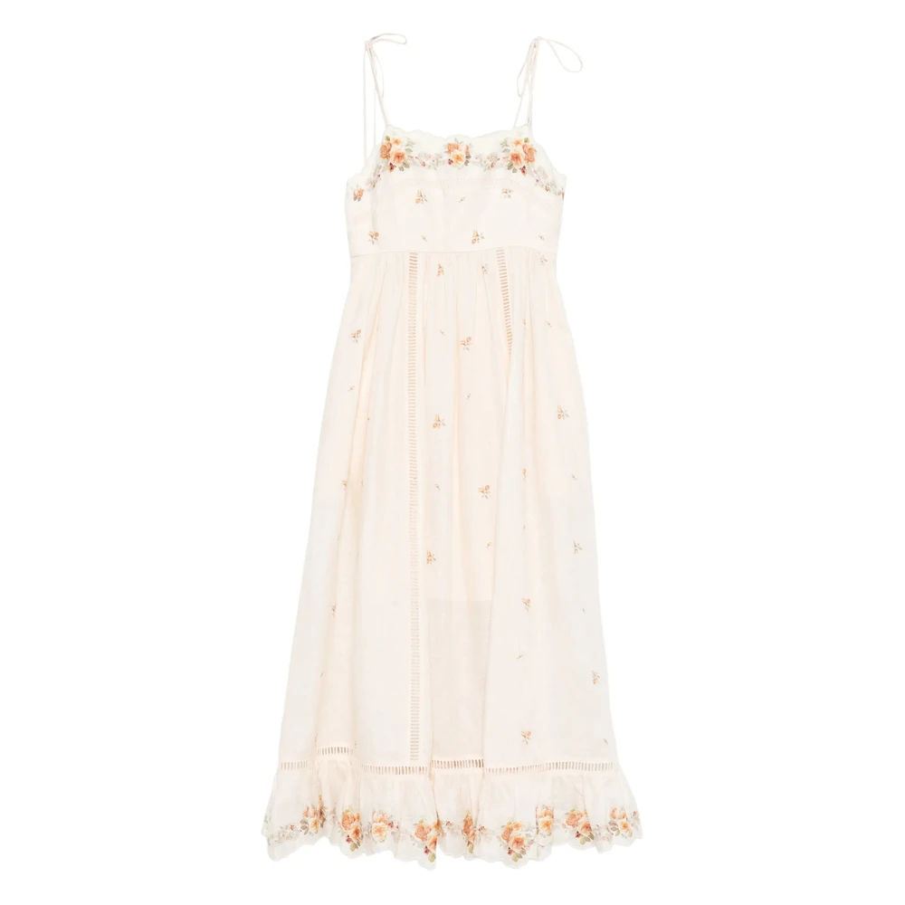 Zimmermann Women's Beige Patience Cami Midi Dress