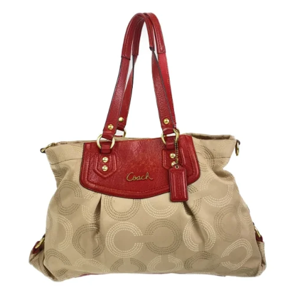 Coach Pre-owned Canvas shoulder-bags Beige Dames