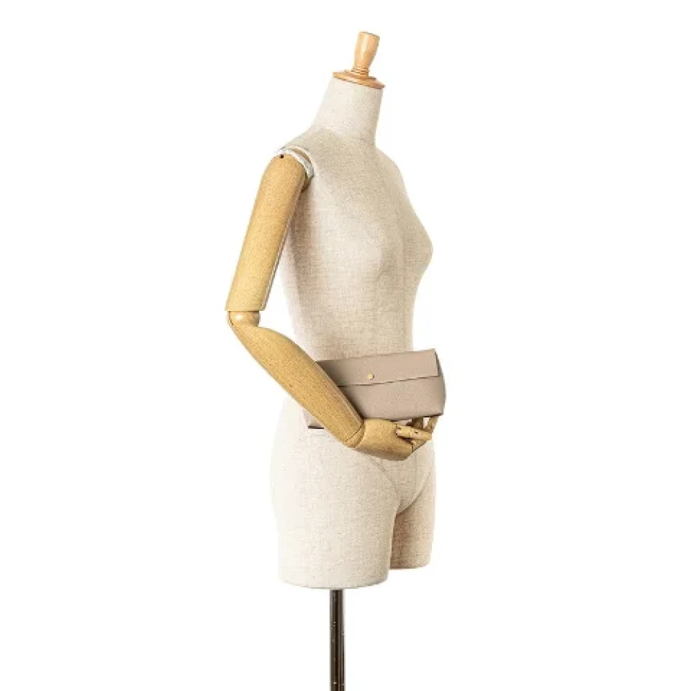 Louis Vuitton Vintage Pre-owned Leather clutches Beige Dames