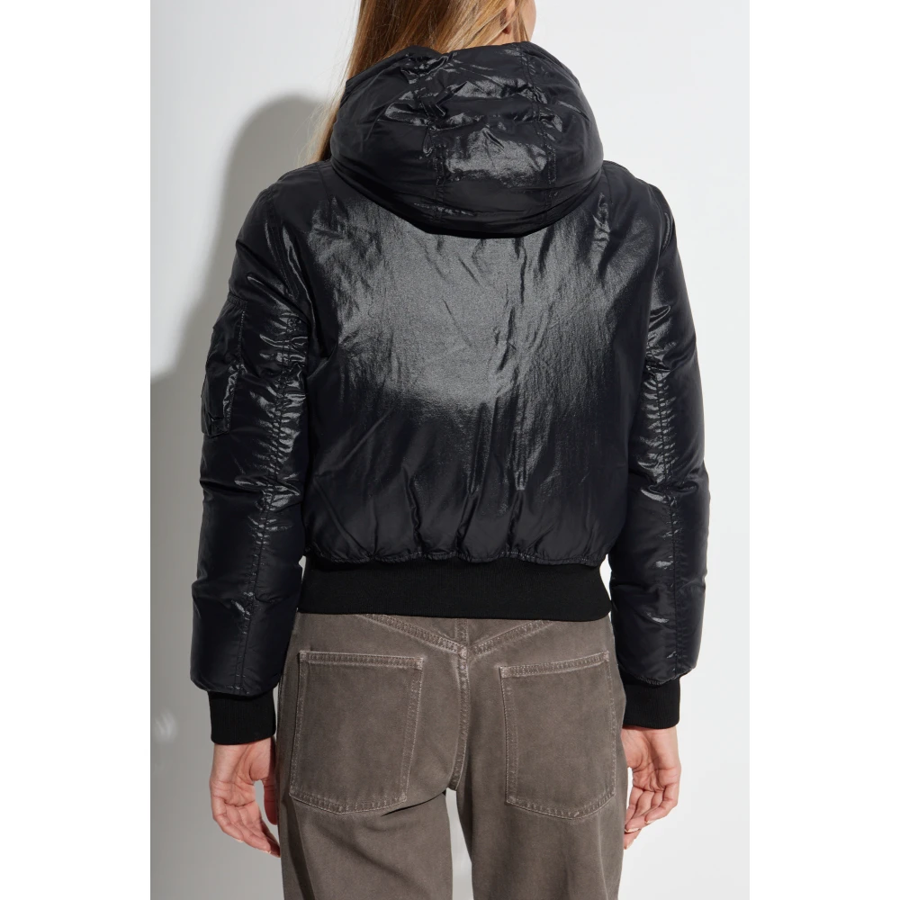 Burberry Gewatteerde donsjas met capuchon Black Dames