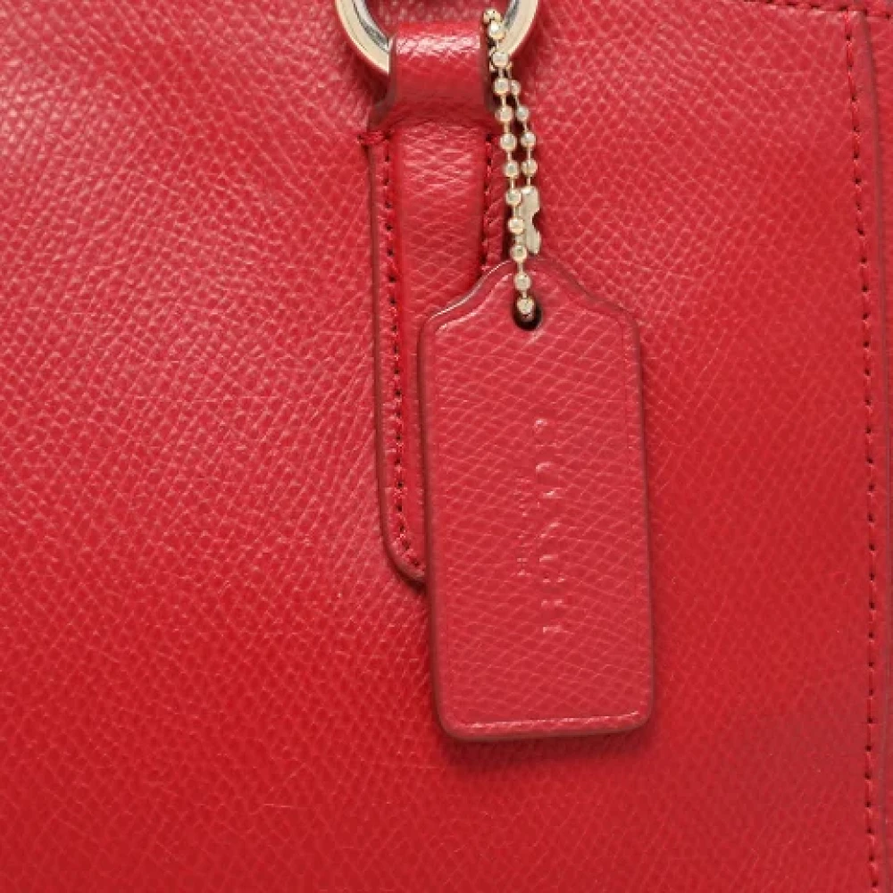 Coach Pre-owned Leather handbags Red Dames