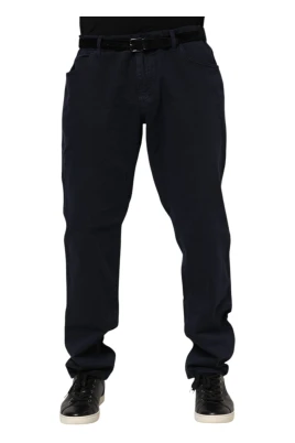 Svarta Tapered Denim Jeans med Crown Broderi