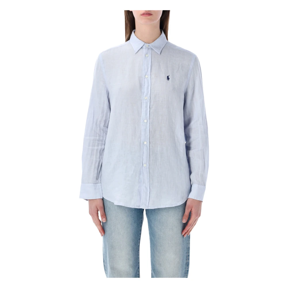Polo Ralph Lauren Blå Linen Shirt