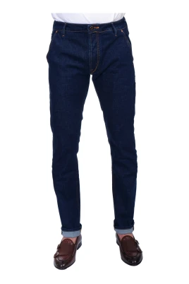 Polyester Jeans Uniform Tvättad Amerika Ficka