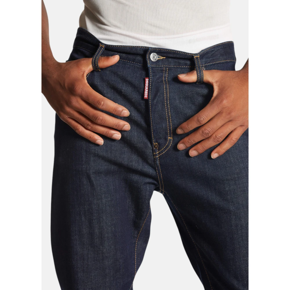 Dsquared2 Donkere Spoelwas Denim Jeans Blue Heren