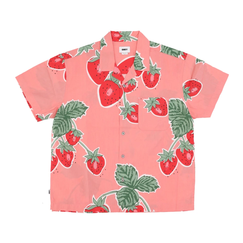Obey Jumbo Berries Flamingo Pink Shirt Multicolor Heren