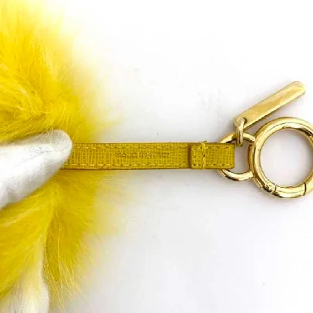 Fendi Vintage Pre-owned Fur key-holders Yellow Dames