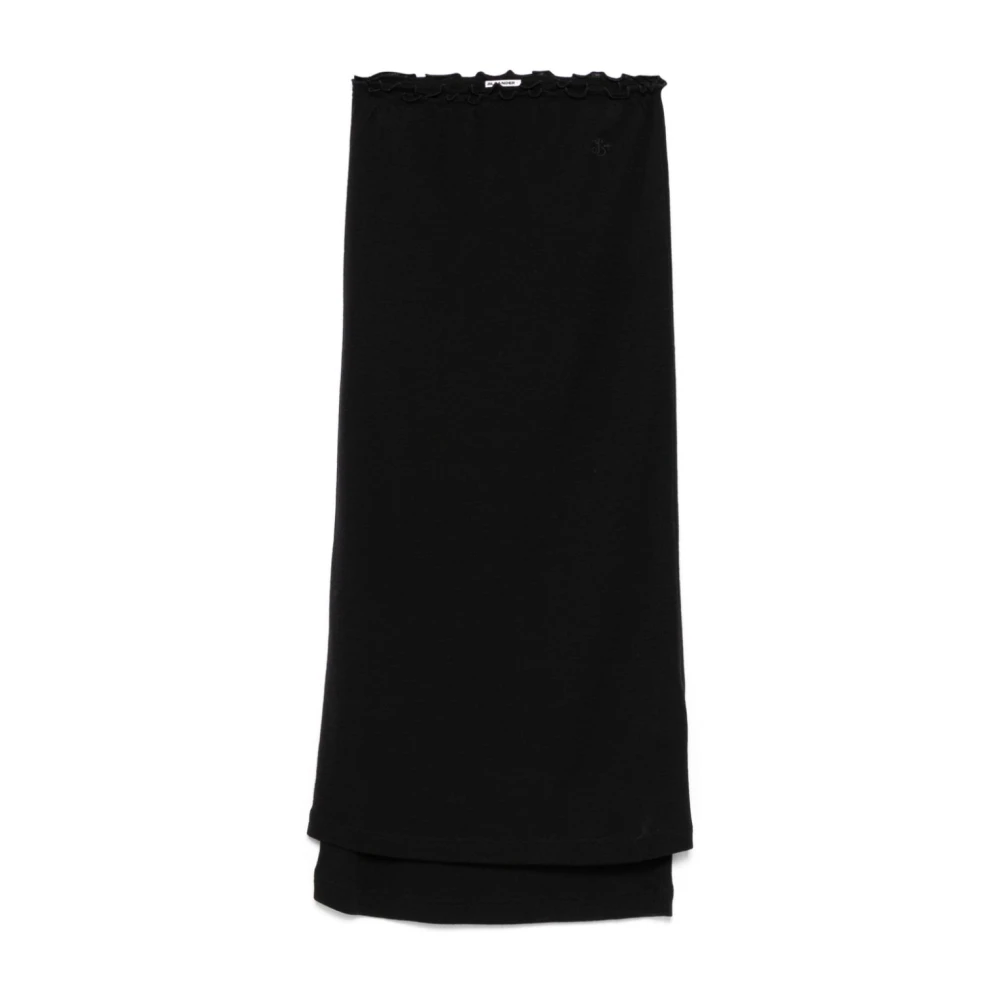 Jil Sander Zwarte Dubbele Rok Black Dames