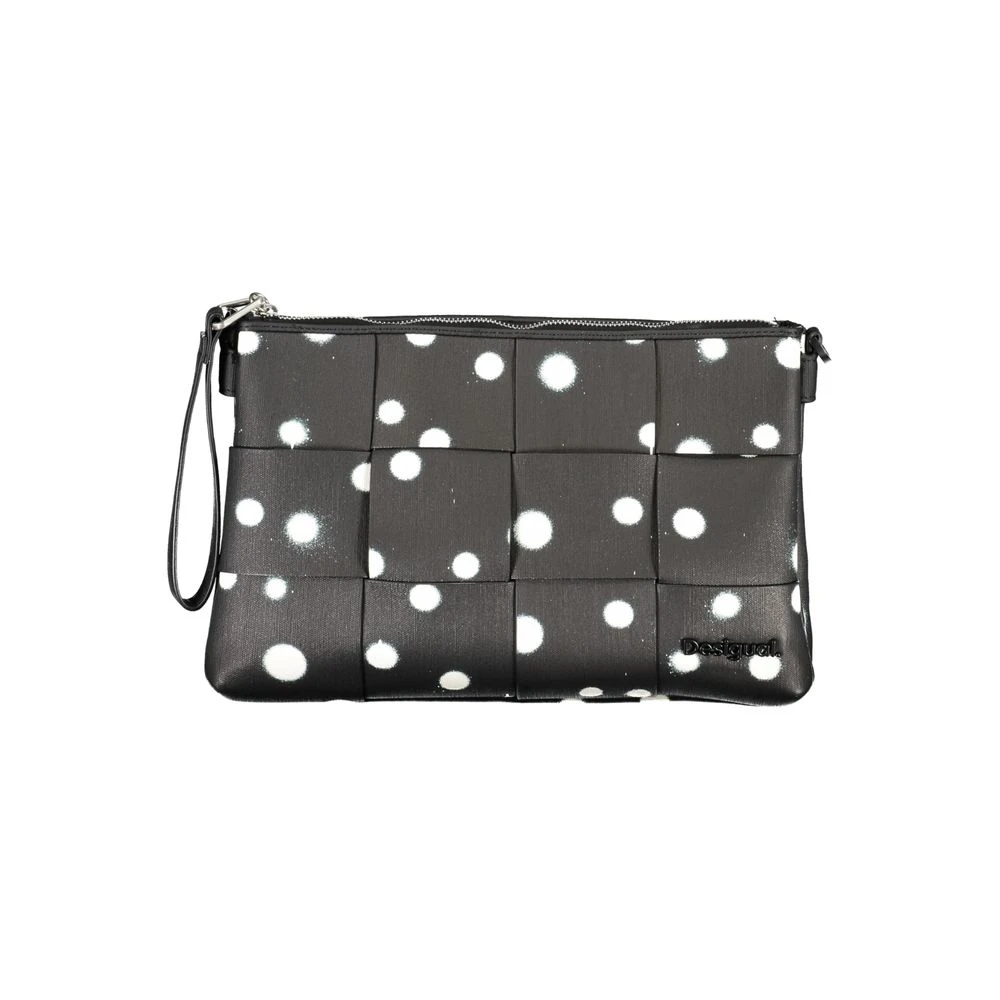 Desigual Women's Black Polka Dot Handbag With Removable Chain