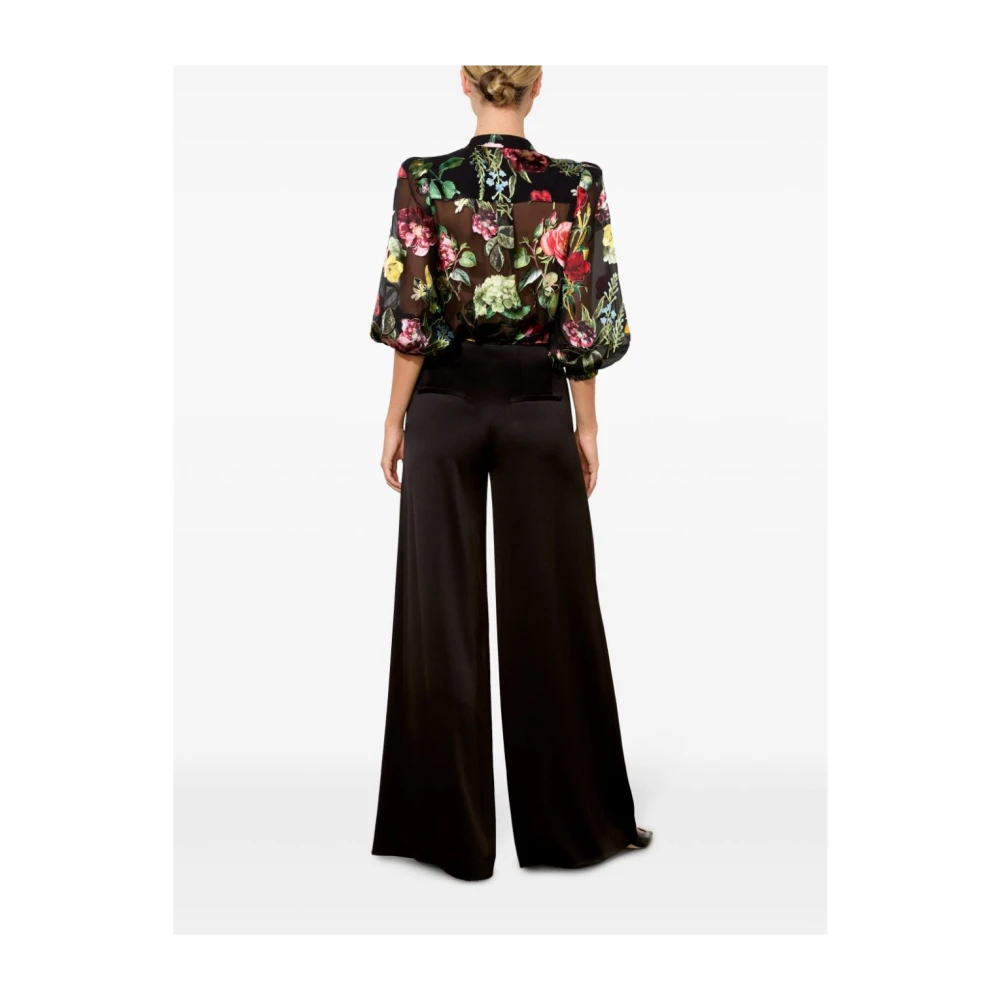 alice + olivia Bloemenprint Bisschopsmouw Top Multicolor Dames