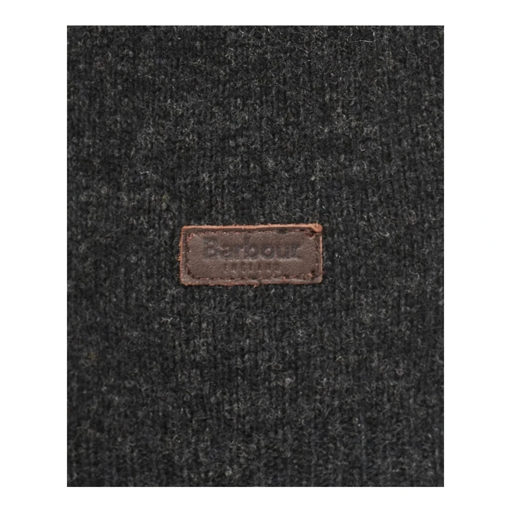 Barbour Grijze Merinowollen trui met Alcantara elleboogpatches Gray Heren