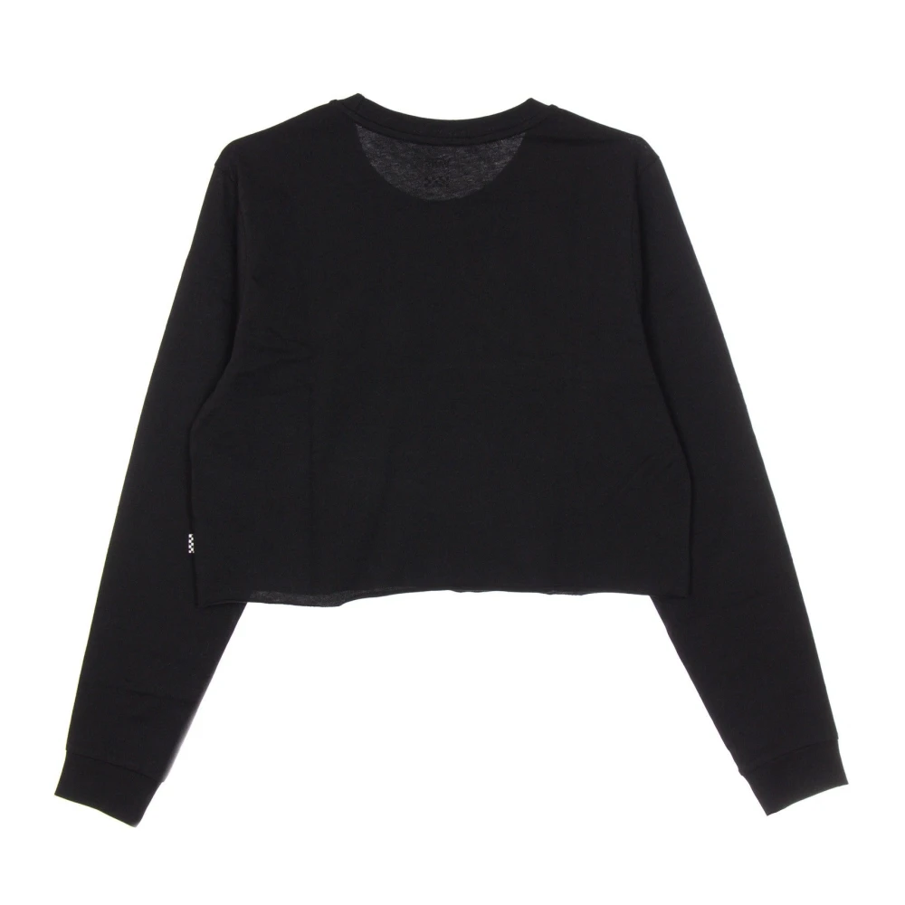 Vans Zwart Lang Mouw Crop T-shirt Black Dames