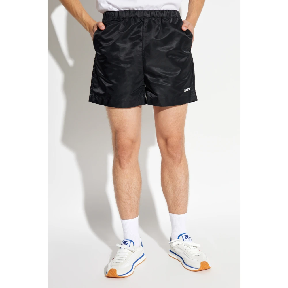 Sporty & Rich Shorts met logo Black Unisex