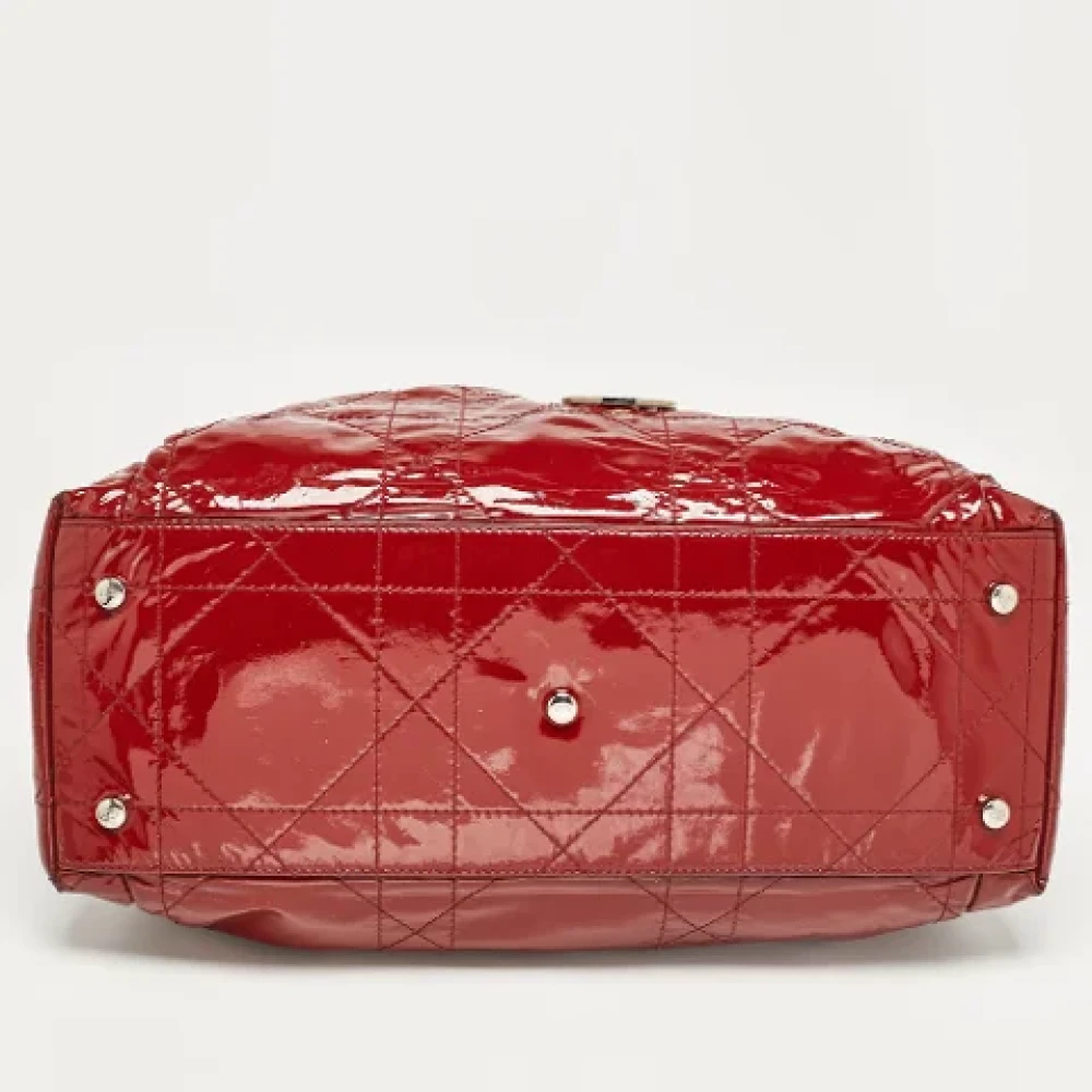 Dior Vintage Pre-owned Leather totes Red Dames