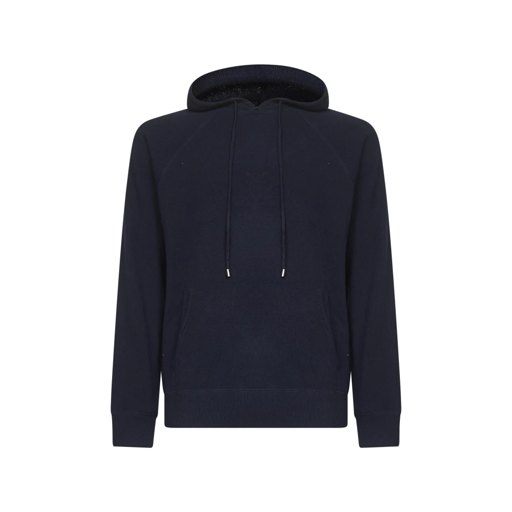 Mc2 Saint Barth Men's Blue Wool Hooded Jumper - V-Neck Knitwear - L - Knitwear