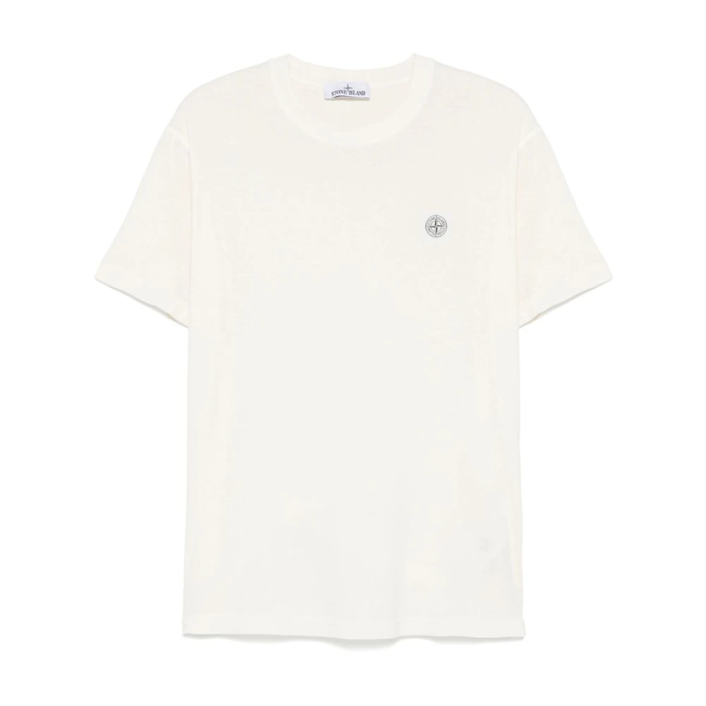 Stone Island Heren Avorio T-shirts & Polo's White Heren