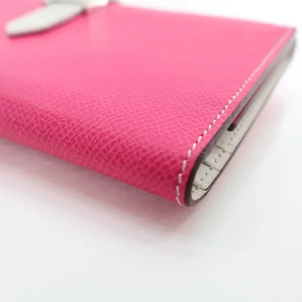 Hermès Vintage Pre-owned Leather wallets Pink Dames