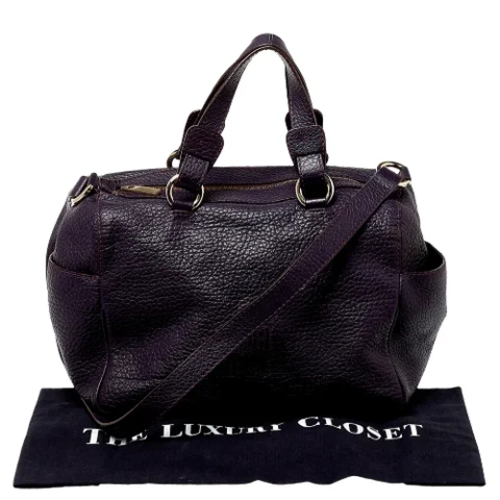 Carolina Herrera Pre-owned Leather handbags Purple Dames