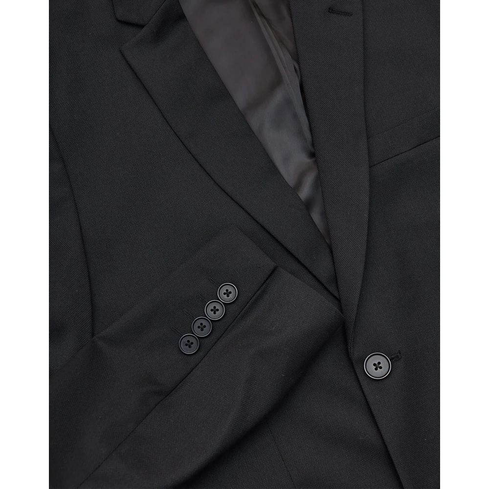 Selected Homme Slanke Structuur Blazer in Zwart Black Heren
