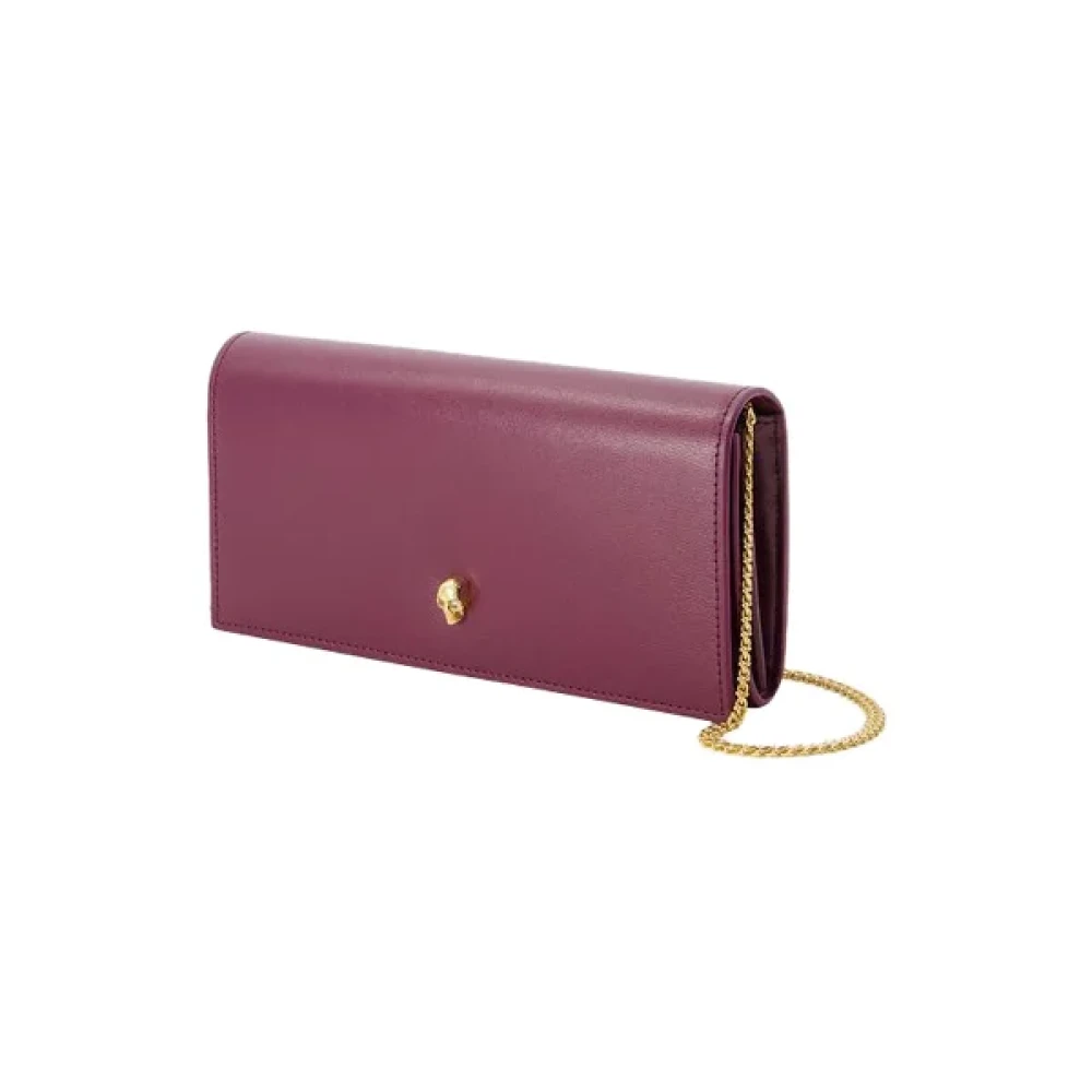 Alexander McQueen Pre-owned Leather wallets Purple Dames