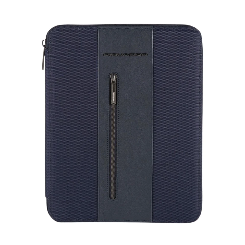 Piquadro Mannelijk Blauw Tassen Heren, One Size, Leer, Notepadhouder Met I Pad Pro 12.9" Compartiment