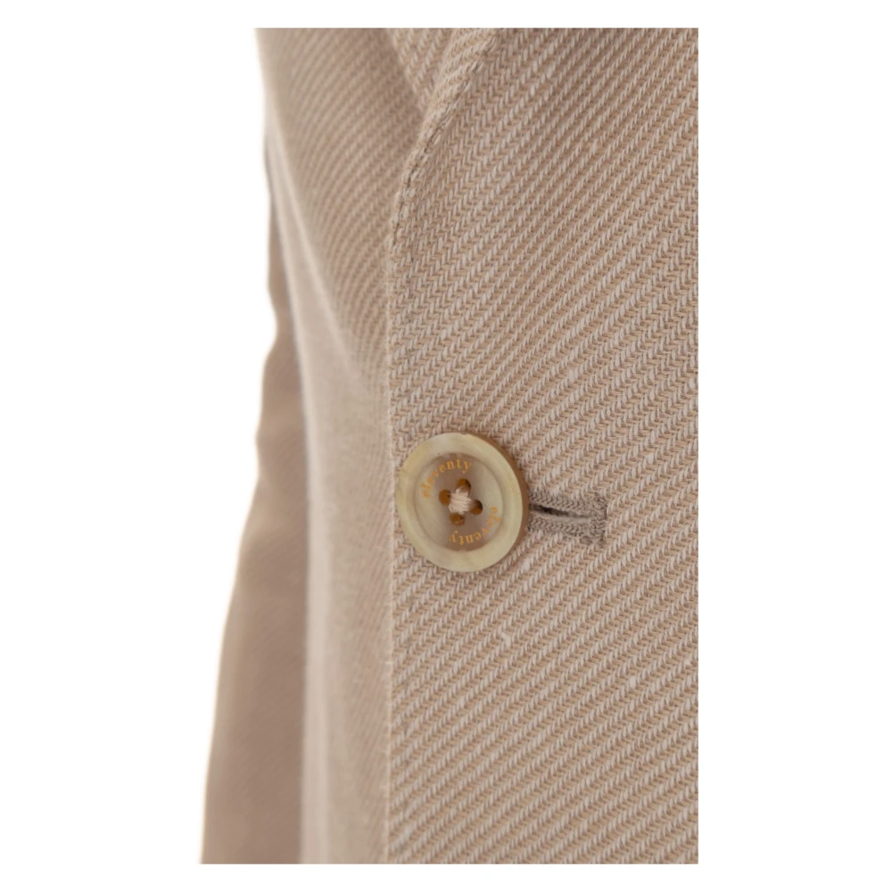 Eleventy Gestructureerde Jas en Broek Set Beige Heren