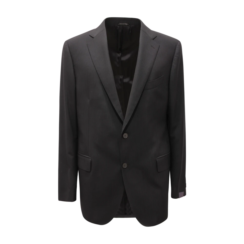 Lardini Men's Black Blazers, 3XL, Wool Suit Drop 7