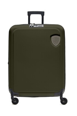 gron-syntetisk-cabin-trolley-med-logo