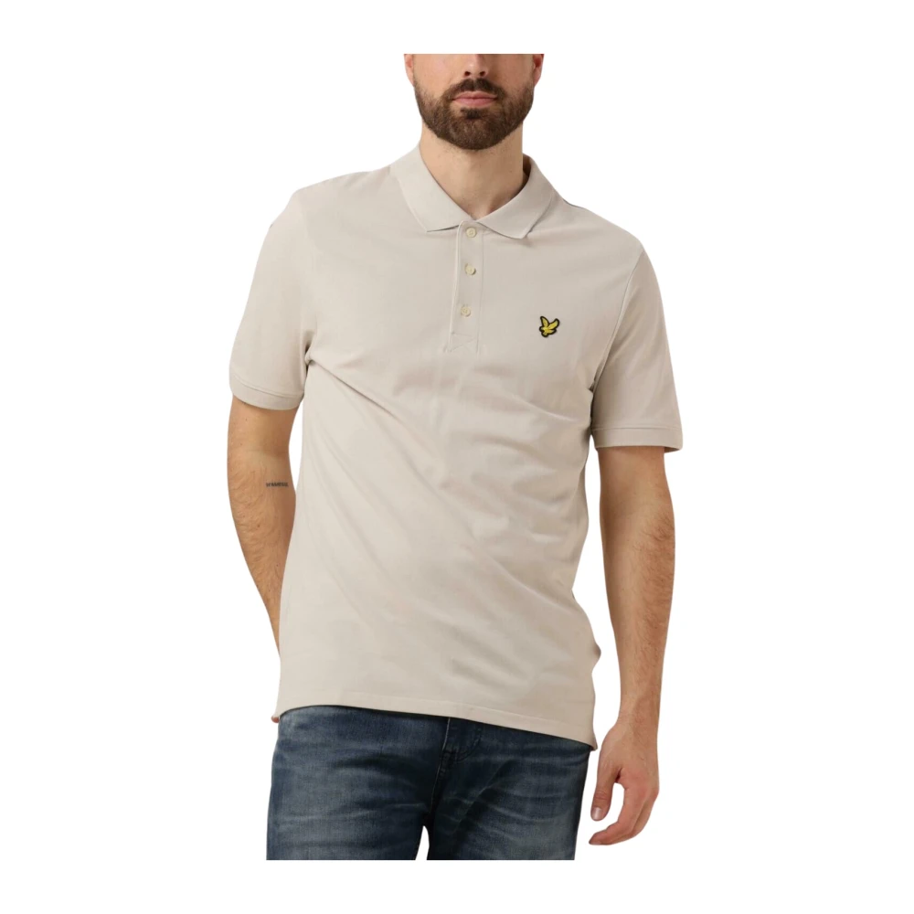 Lyle and Scott Poloshirt Plain Ecru - Größe L - Bild 7