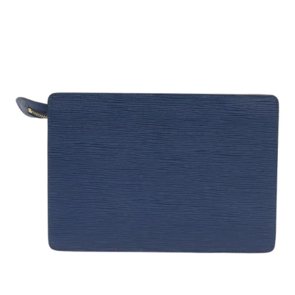 Louis Vuitton Vintage Pre-owned Leather clutches Blue Dames