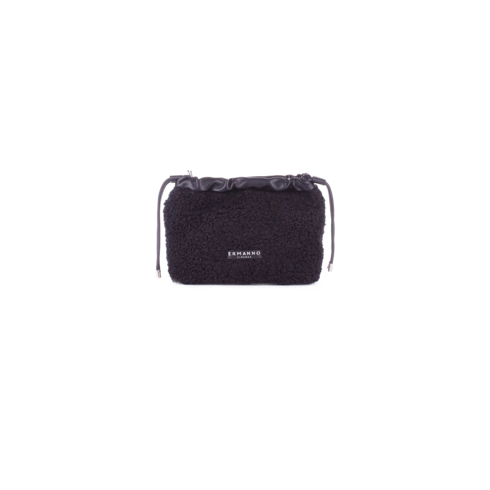 Ermanno Scervino Stijlvolle Zwarte Schoudertas met Studs Black Dames